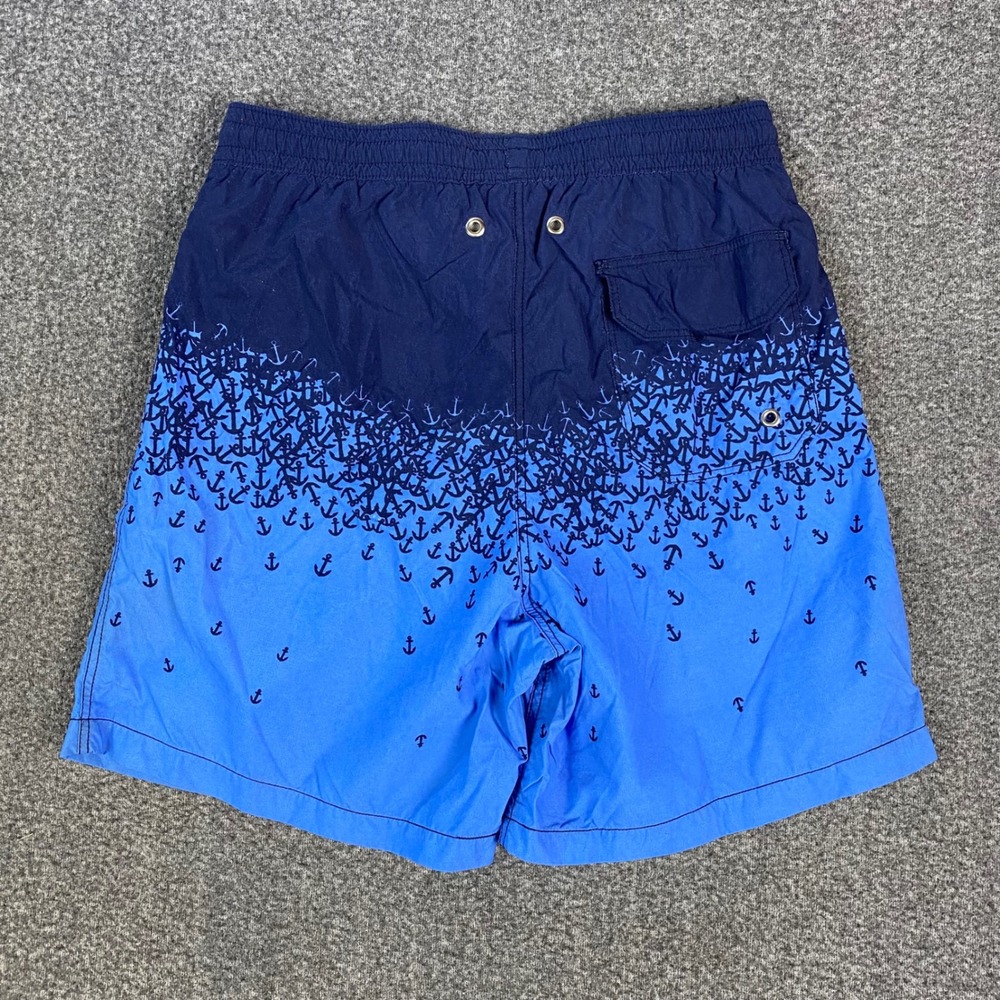 Allen Edmonds Mens Swim Trunks M Blue Anchor Stripe Board Shorts Bundle 2pk - Picture 3 of 16